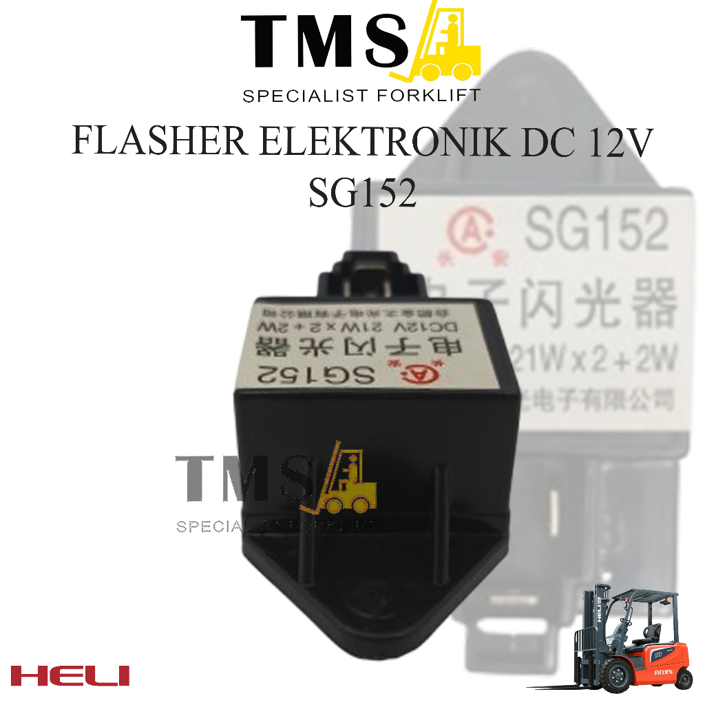 Flasher Forklift HELI SG152 DC 12V 21W x2+2W Relay Flash Sparepart Forklift - Gambar 4