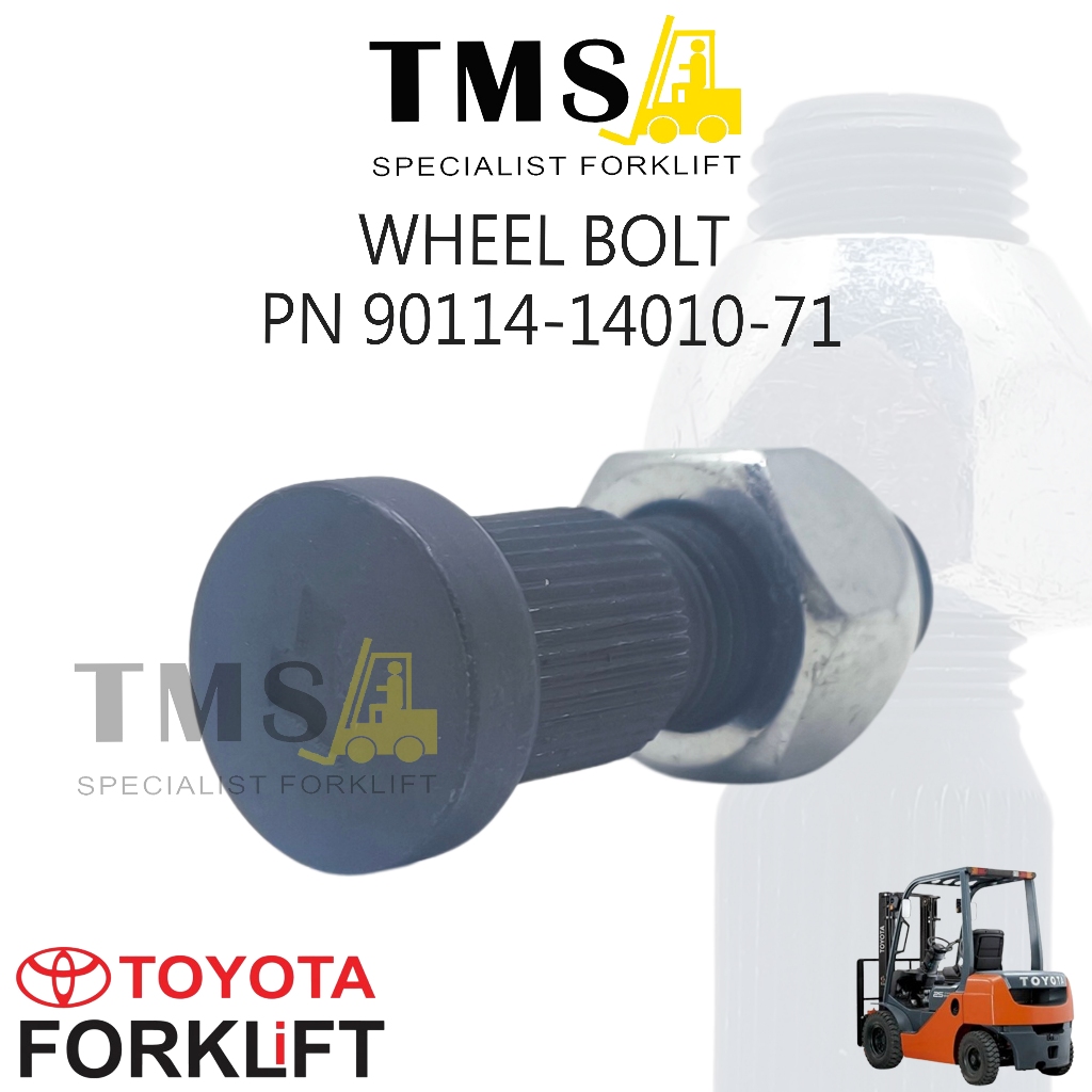 Wheel Bolt Part Number 90114-14010-71 For Forklif Toyota 8FD/5FG - Gambar 3