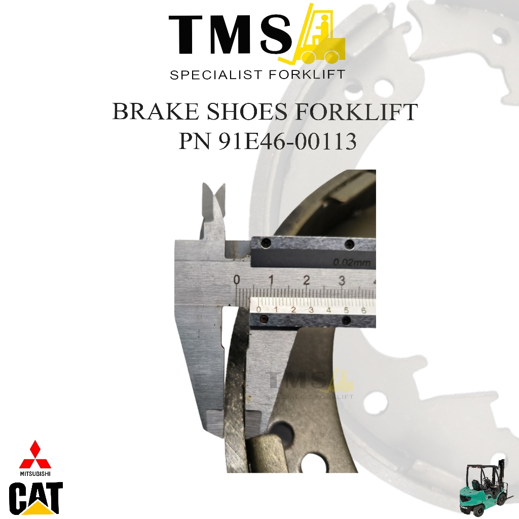 Kampas REM Forklift Mitsubishi 91E46-00113 Brake Shoe FD20 FD30 - Gambar 3
