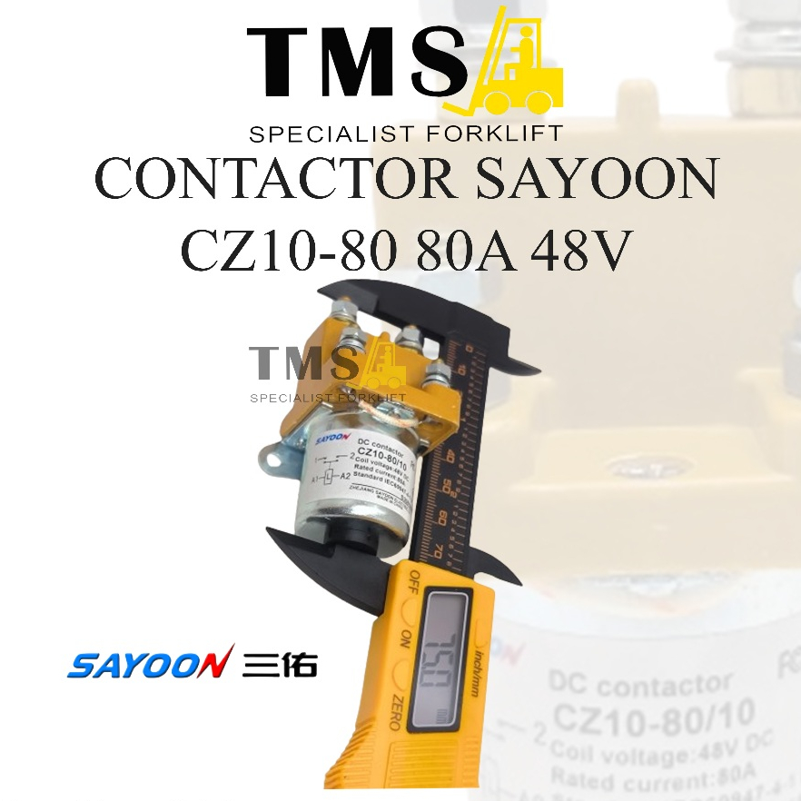 Contactor Sayoon CZ10-80 80A CZ10 48V 1NO Normally Kontaktor Forklift - Gambar 3