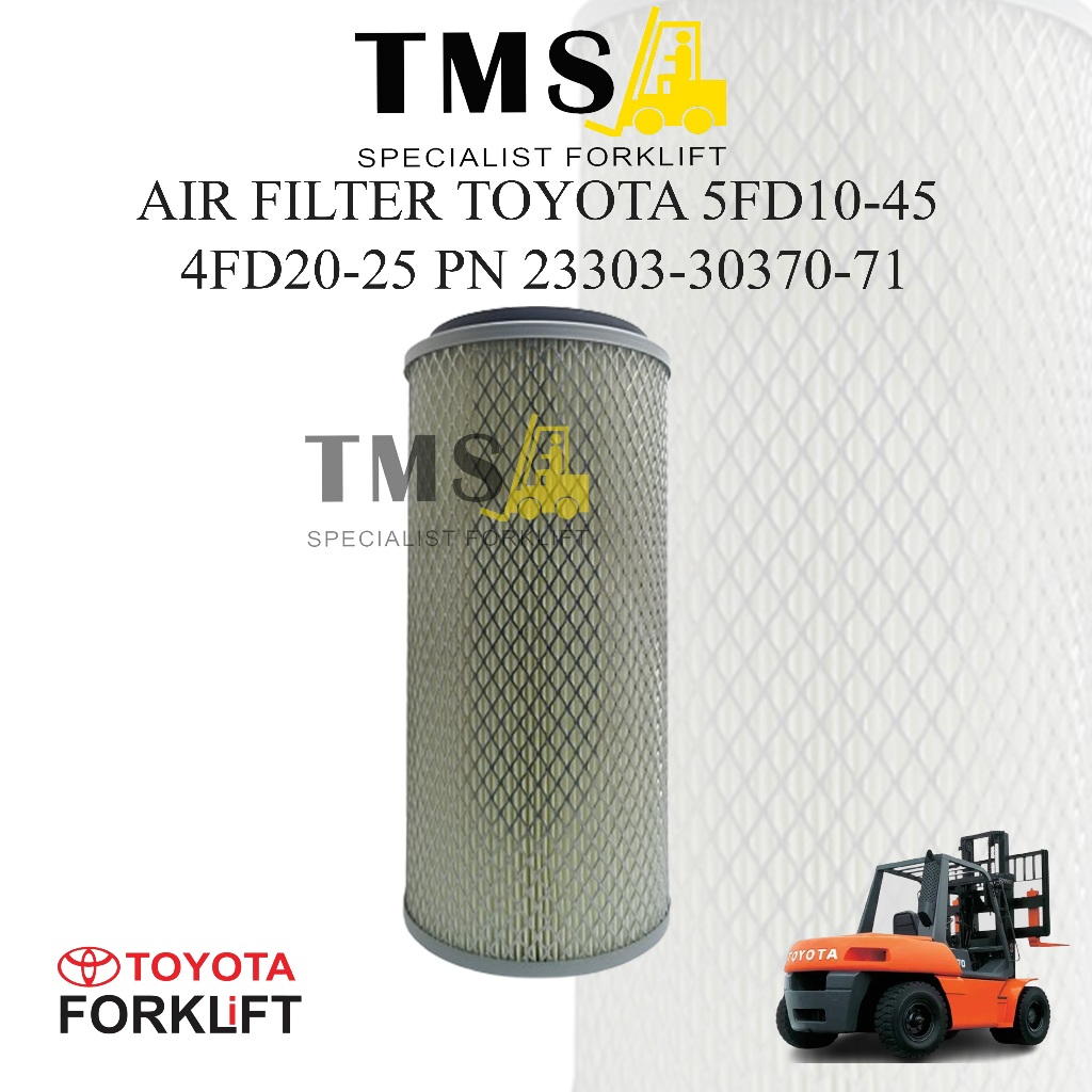 Filter Air Toyota 23303-30370-71 5FD10-45 4FD20-25 3FD20-60 Forklift - Gambar 2