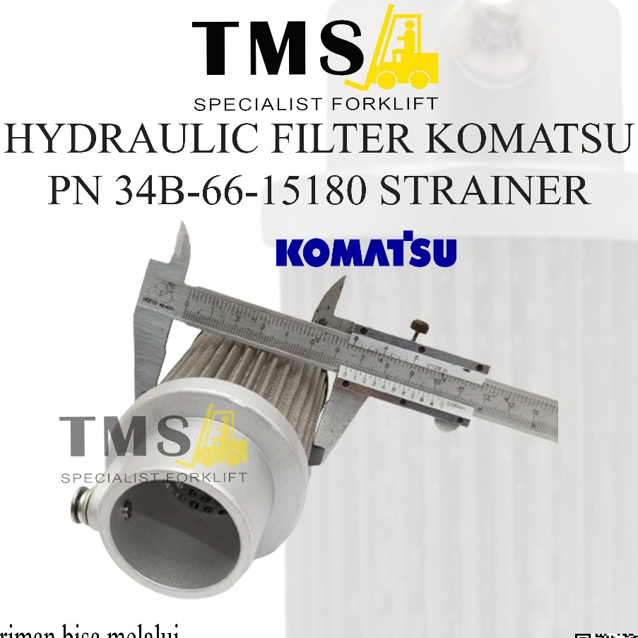 34B-66-15180 Hydraulic Filter Komatsu Forklift Strainer - Gambar 3