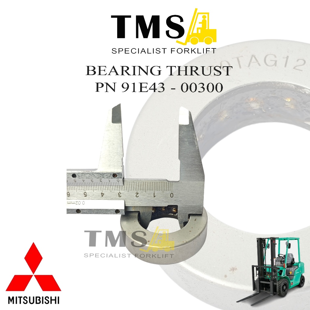 Bearing Thrust 91E43-00300 Mitsubishi Forklift FD20 FD30 Kapasitas 2 Ton 3 Ton 91E4300300 - Gambar 5