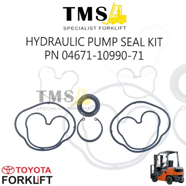 Overhaul Seal Kit Pompa Hidrolik Toyota Forklift Part Number 04671-10990-71 kapasitas 1.5–3 Ton 7FD/8FD Forklift