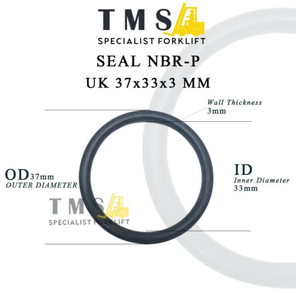 Seal Karet NBR-P-31 37x33x3 mm untuk Sistem Hidrolik Forklift