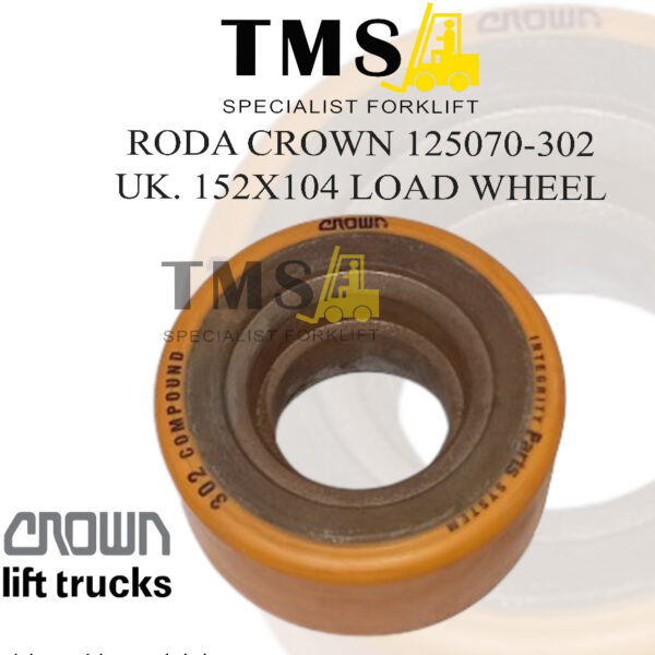 Roda Forklift Crown 125070-302 152x104 Reachtruck Load Wheel Electric