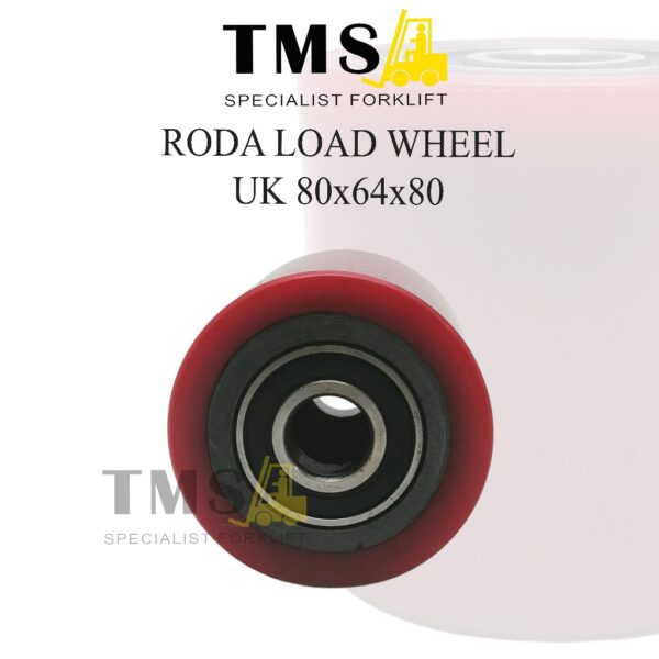 Roda Load Wheel 80X64X80 For Forklift Electric - Merah Polyurethane