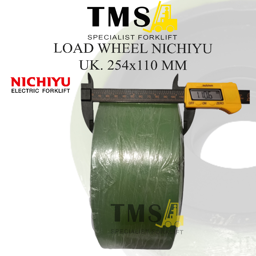 Roda Forklift Nichiyu FBR Load Wheel 254mm x 110mm Reachtruck 254x110 - Gambar 5