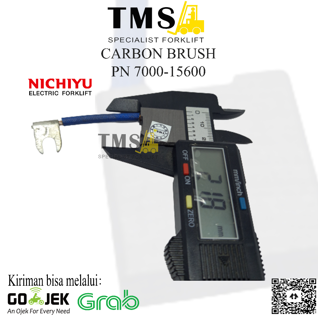 Carbon Brush 70000-15600 Nichiyu FB10 FB25 Forklift Brush Eletrict - Gambar 2