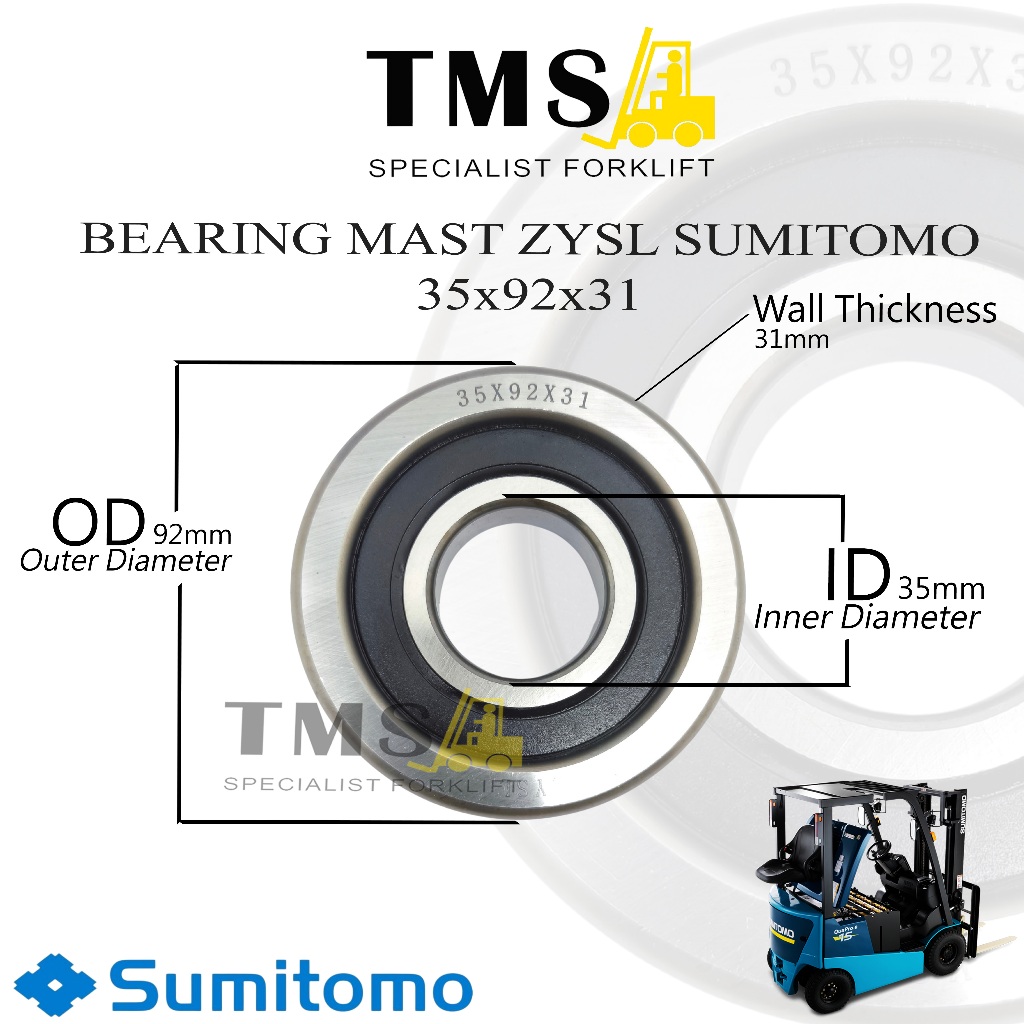 Sumitomo Forklift Bearing mast 35x92x31 Mast Roller Bantalan Bearing