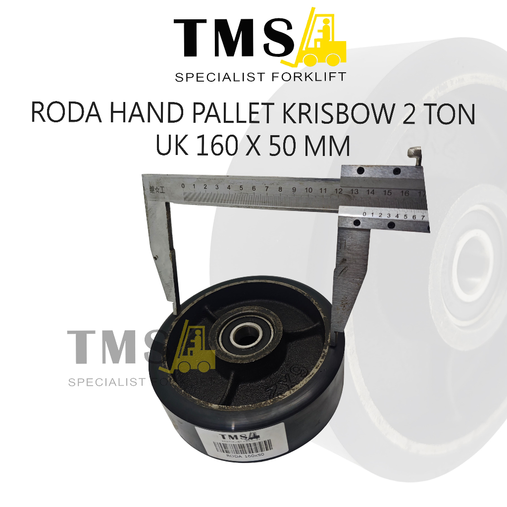 Roda Hand Pallet 160x50 Load Wheel Polyurethane Heavy Duty Krisbow 2 Ton - Gambar 4