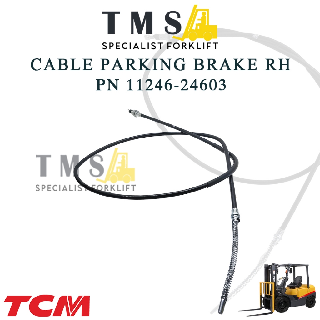 Cable Parking Brake RH PN 11246-24603 Kabel Rem Parkir Forklift TCM FD30 FG30 FB30 - Gambar 2