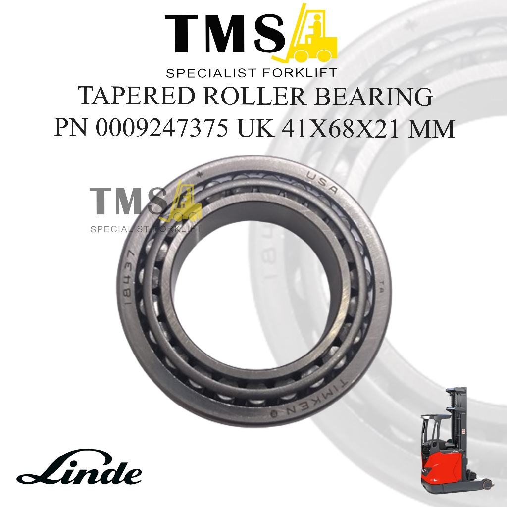 Tapered Roller Bearing 0009247375 41x68x21 Linde Forklift R14 R16 Load Wheel