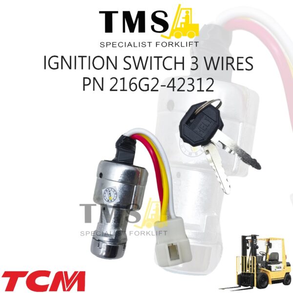 Ignition Switch Forklift kunci kontak key 3 Kabel Part Number 216G2-42312 TCM – Kunci Kontak Forklift 3 kabe;
