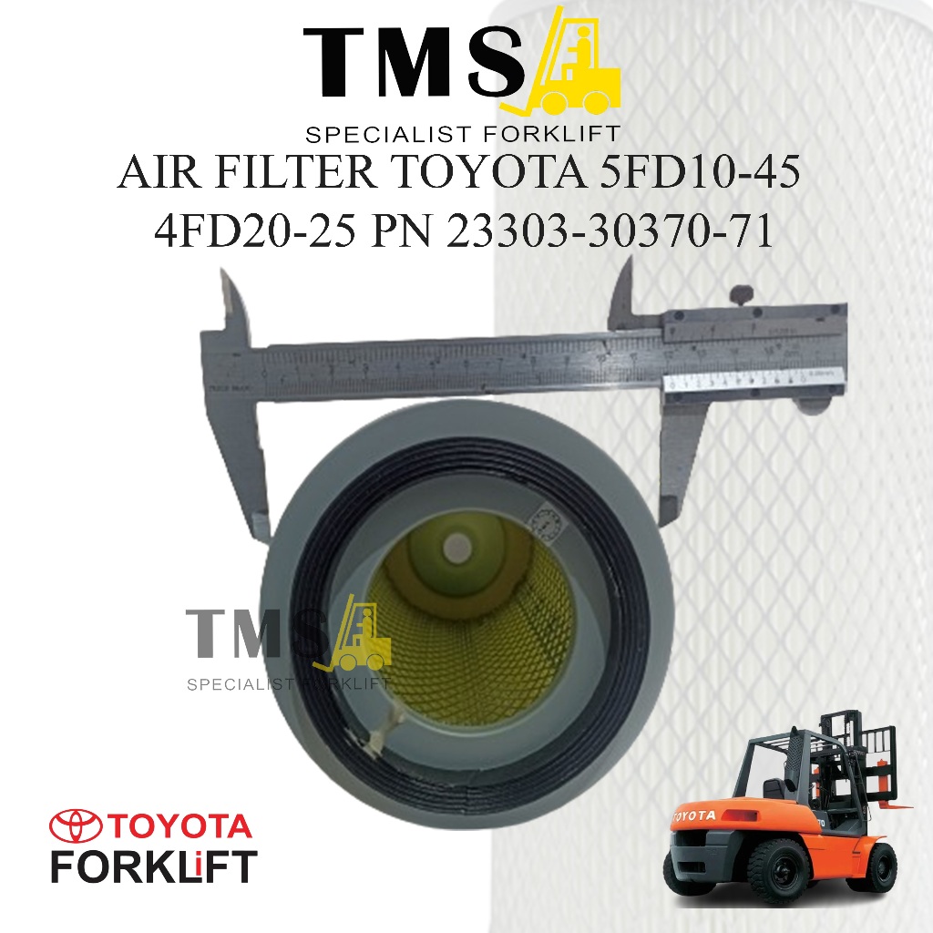Filter Air Toyota 23303-30370-71 5FD10-45 4FD20-25 3FD20-60 Forklift - Gambar 5