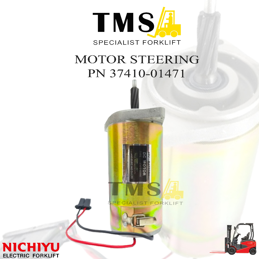 Motor Steering 37410-01471 Forklift Reachtruck Nichiyu FBR15 FBR30 1,5 Ton Reach Truck 48V 300W - Gambar 4