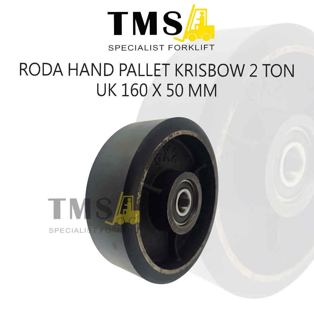 Roda Hand Pallet 160x50 Load Wheel Polyurethane Heavy Duty Krisbow 2 Ton - Gambar 2