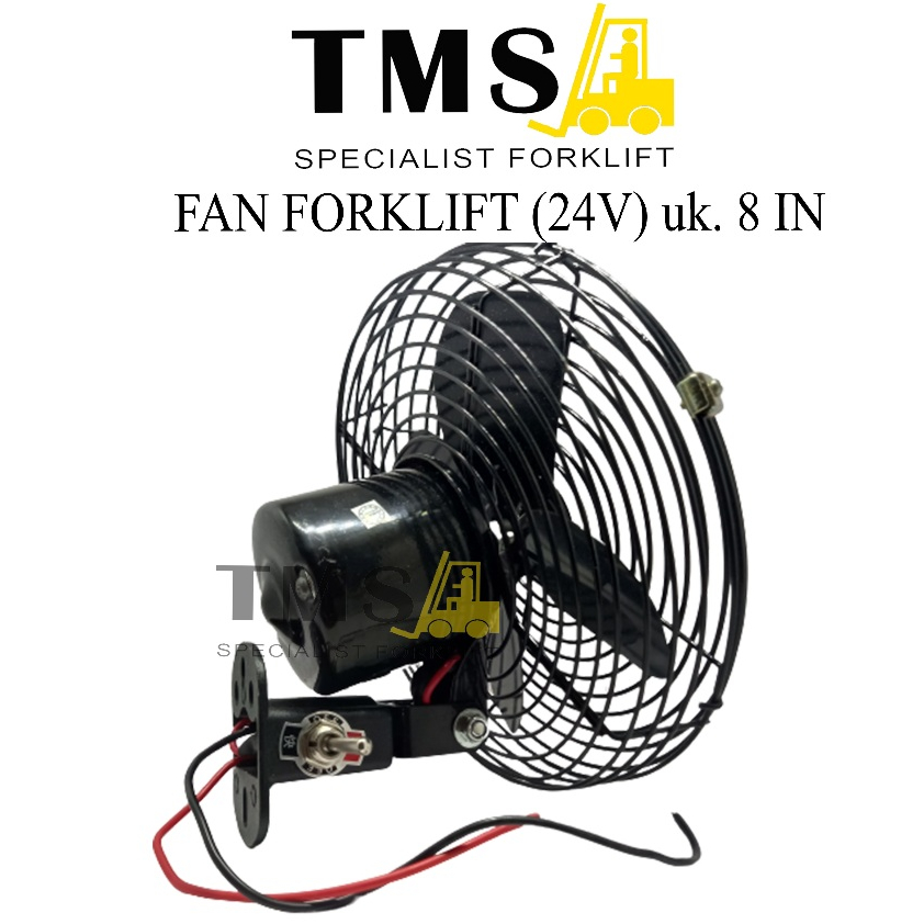 Fan Forklift Electric 8 Inch 24V DC Kipas Angin VDC Model Bulat - Gambar 3