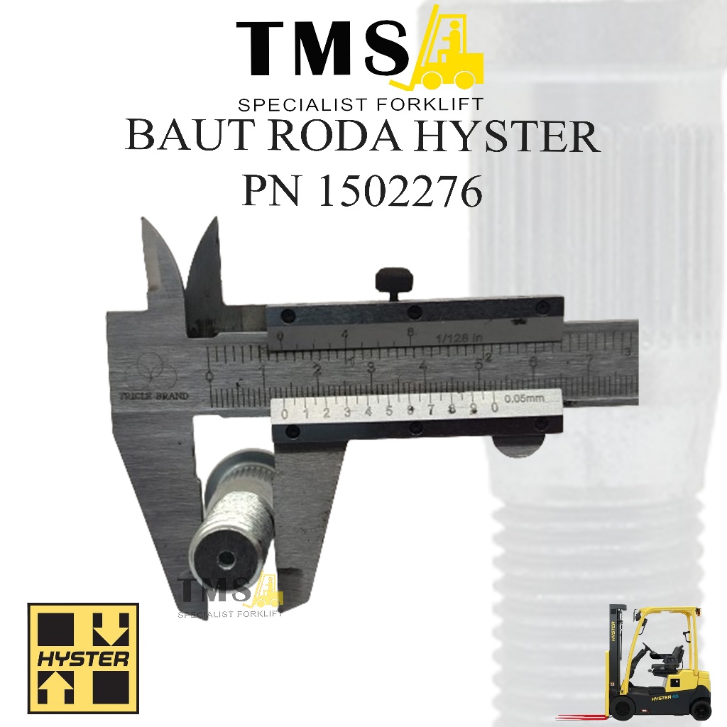 Baut Roda Forklift Hyster Wheel Bolt 1502276 HUB Steering Axle Wheel Bolt - Gambar 3