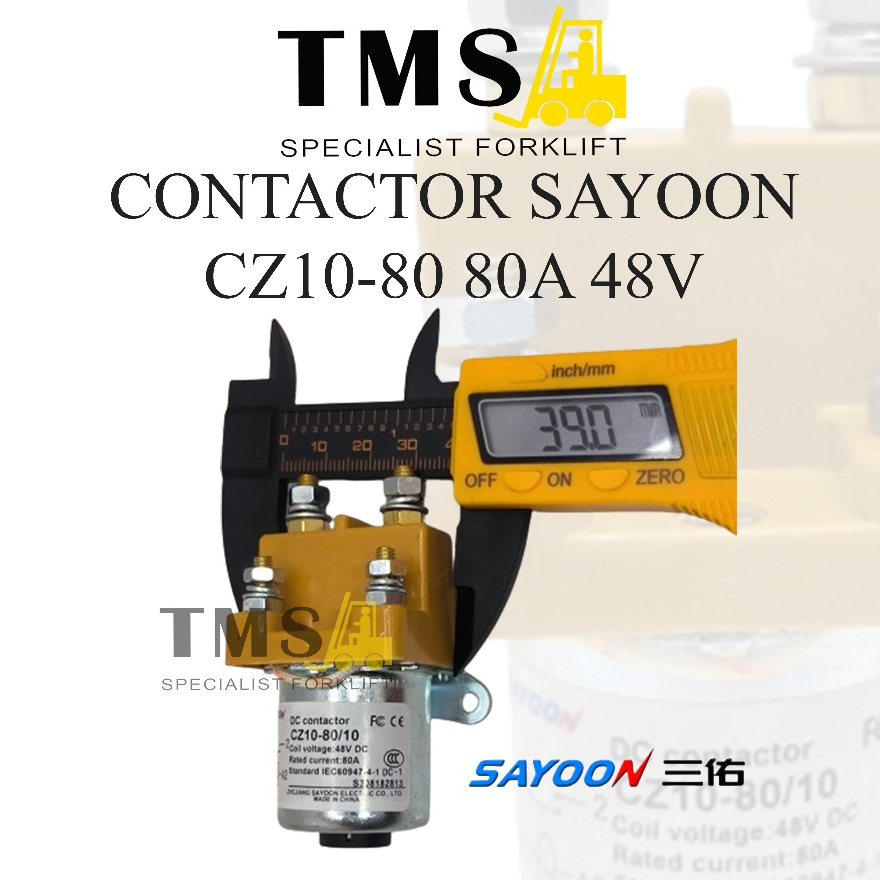 Contactor Sayoon CZ10-80 80A CZ10 48V 1NO Normally Kontaktor Forklift - Gambar 4
