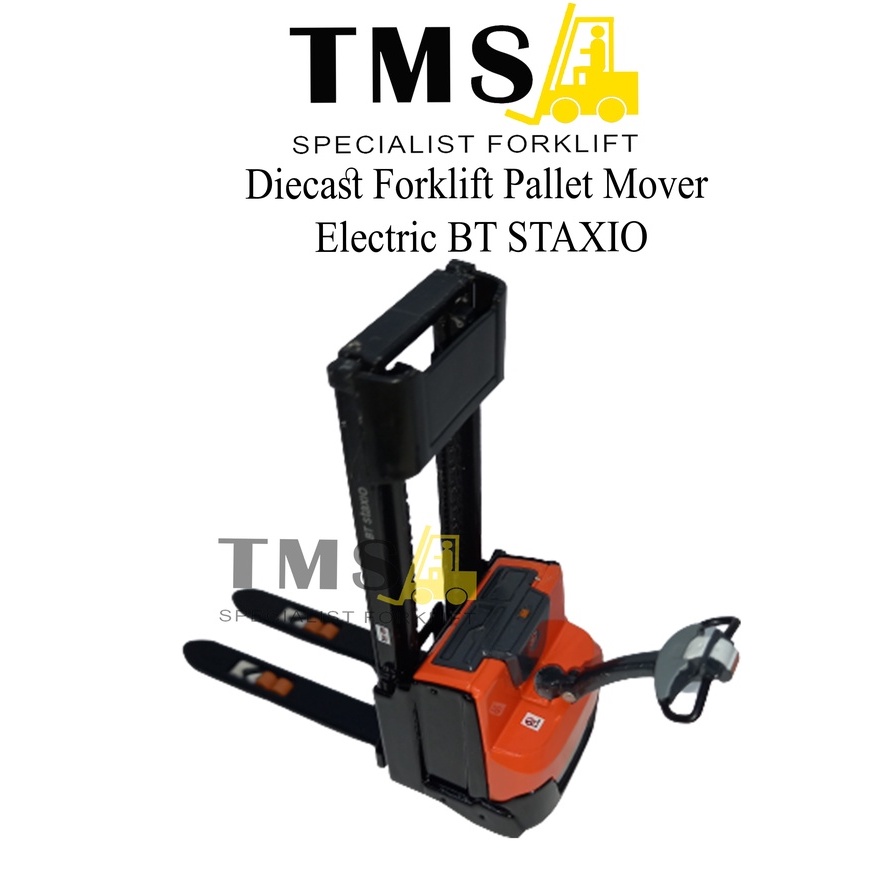 Diecast Toys Dumy 1/24 Forklift Pallet Mover Electric BT STAXIO Pallet - Gambar 6