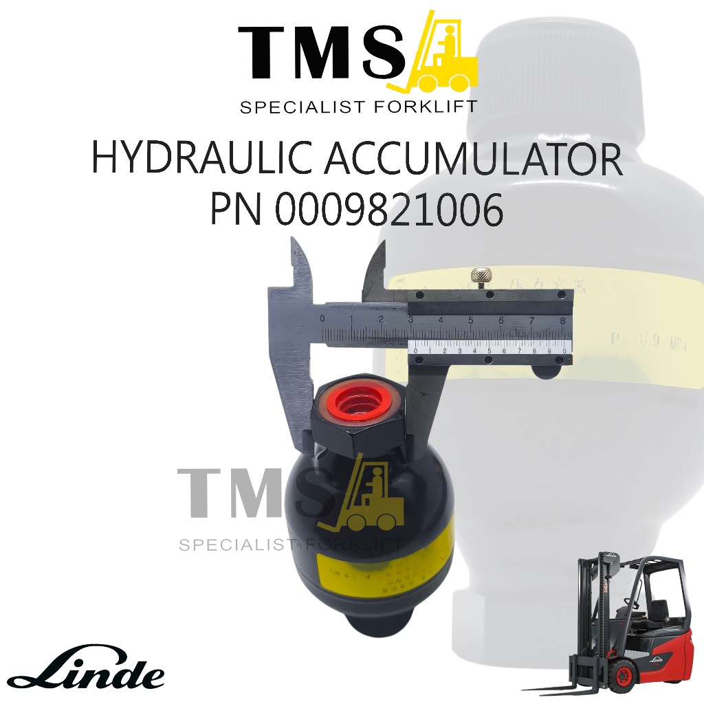 Hydraulic Accumulator Part Number 0009821006 Forklift Linde E16 E18 H20 H25 H30 - Gambar 5