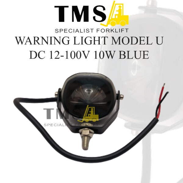Lampu Safety Biru Warning Light Model U DC12-100V 10W Blue