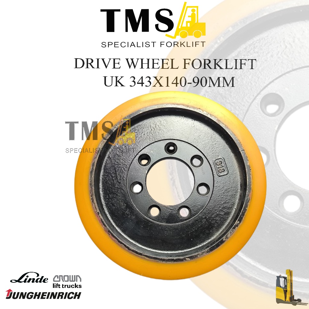 Roda Drive Wheel 343x140 -90mm LINDE JUNGHEINRICH Reachtruck ETV CROWN Electric Forklift