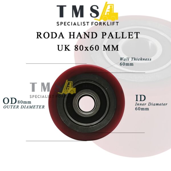 Roda Hand Pallet 80x60 Load Wheel Heavy Duty