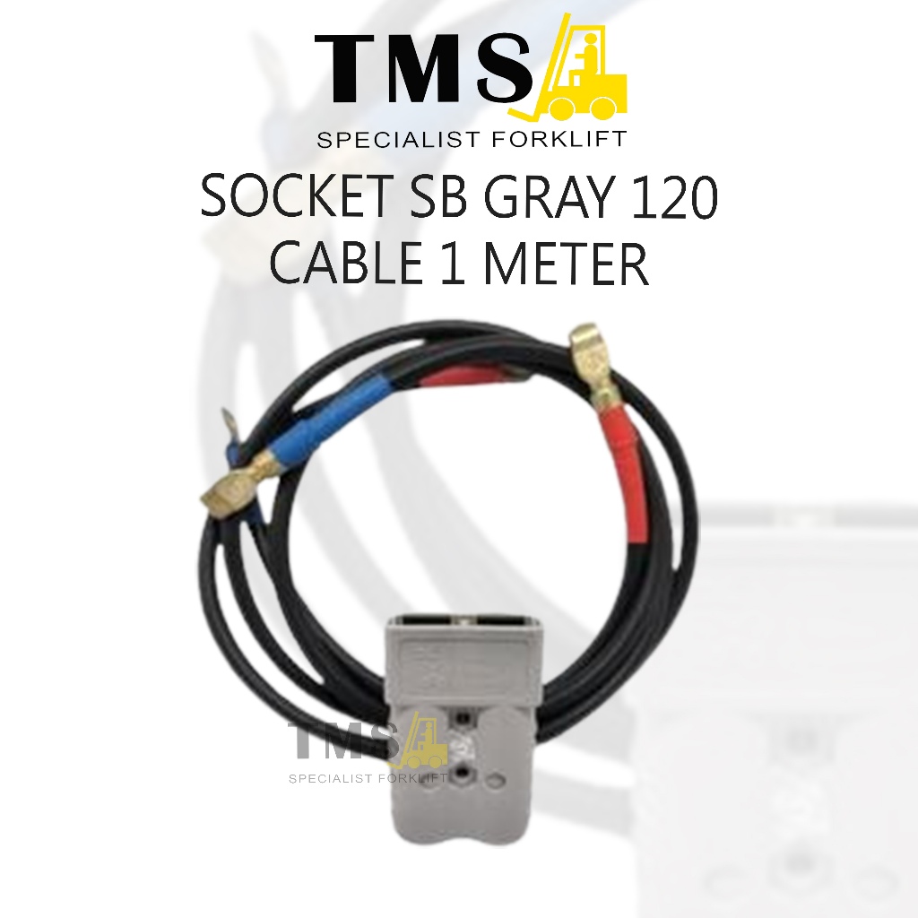 Socket Anderson SB120A Gray Socket Battery for Forklift With Cable 1 Meter