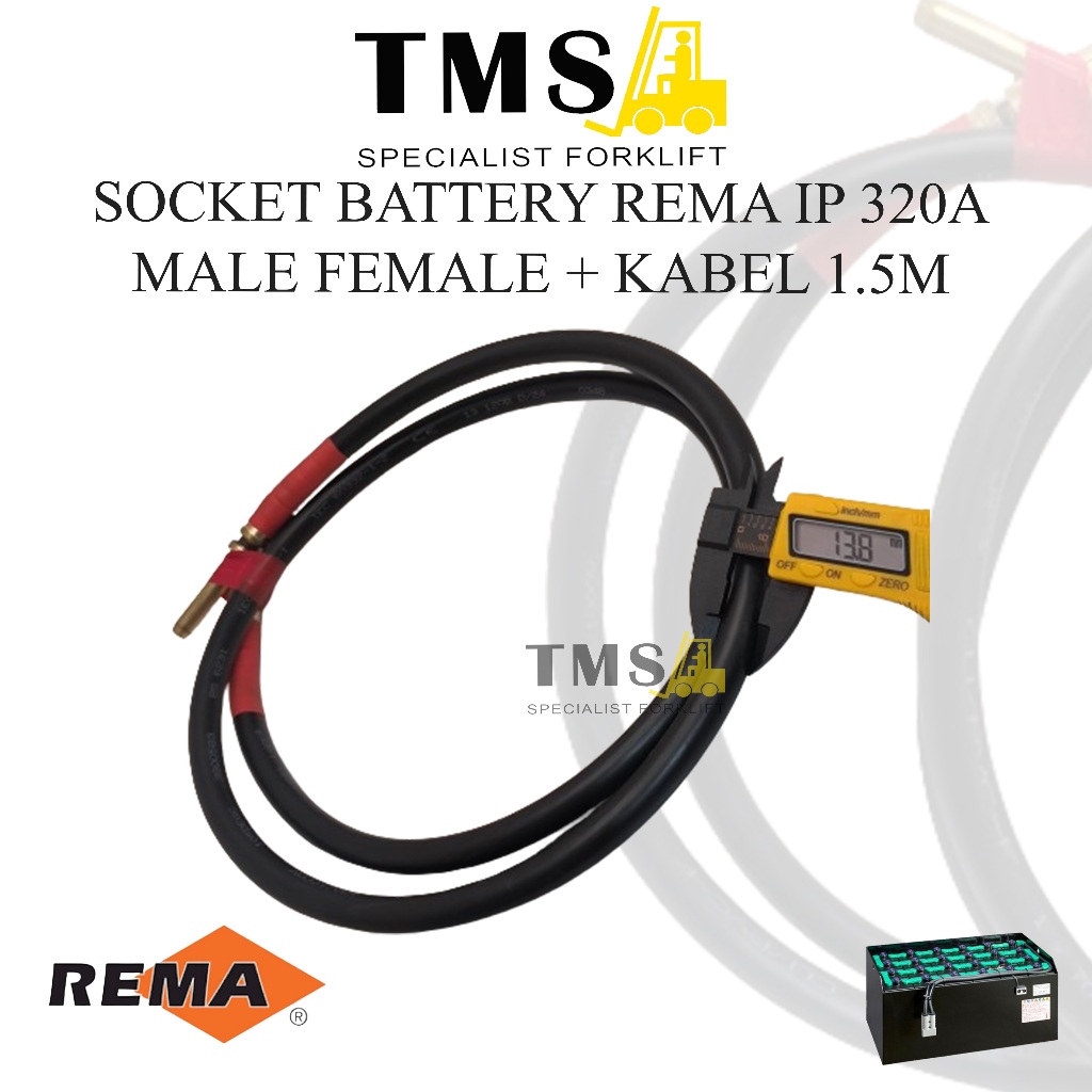 Socket Battery REMA IP 320A Male Female Extention Kabel 1.5 Meter - Gambar 3