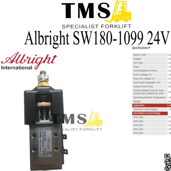 Contactor Albright SW180-1099 24-36V for Forklift Jungheinrich