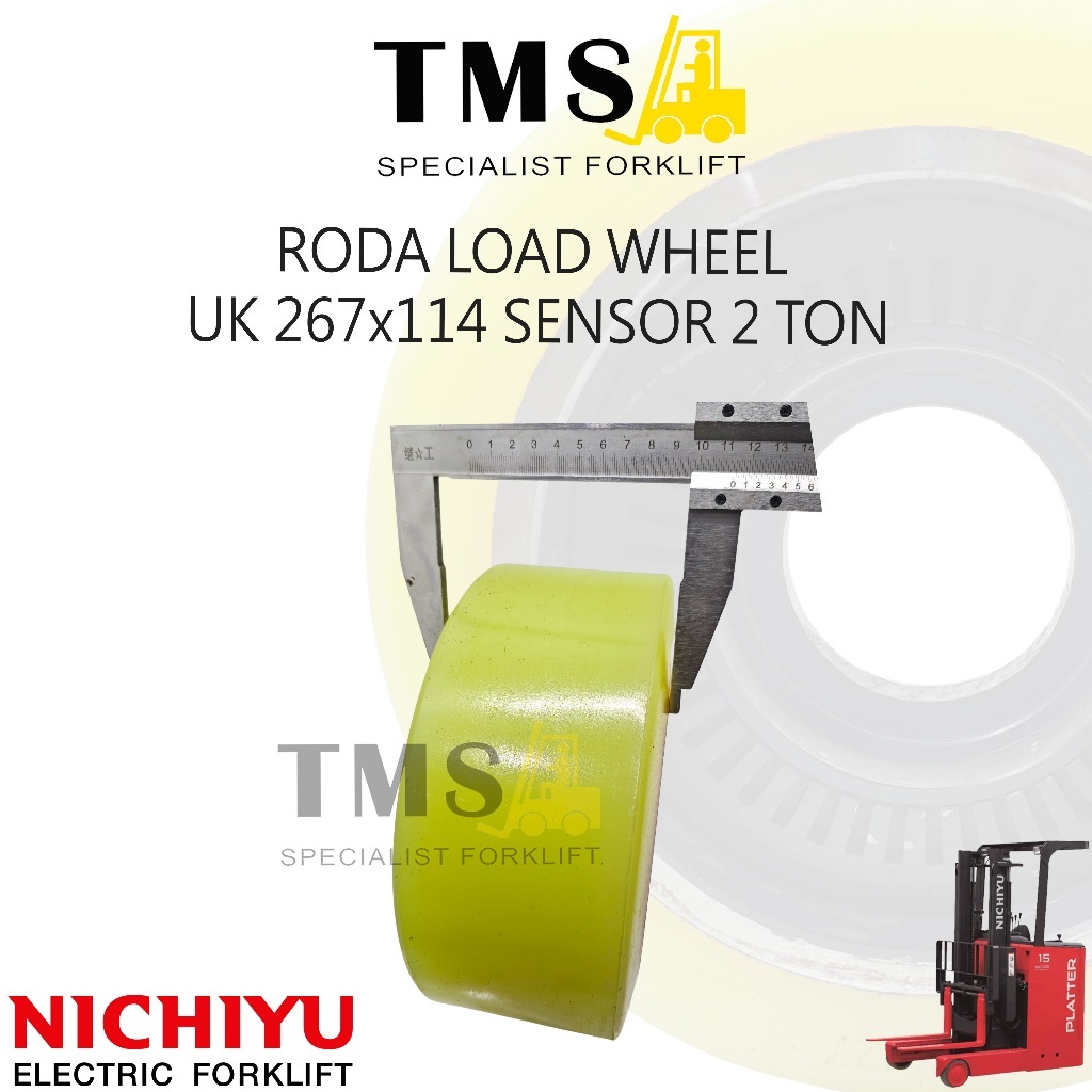 Roda Ukuran 267x114 Load Wheel Sensor Nichiyu Forklift Electric 2 Ton Reachtuck FBR Nichiyu - Gambar 5