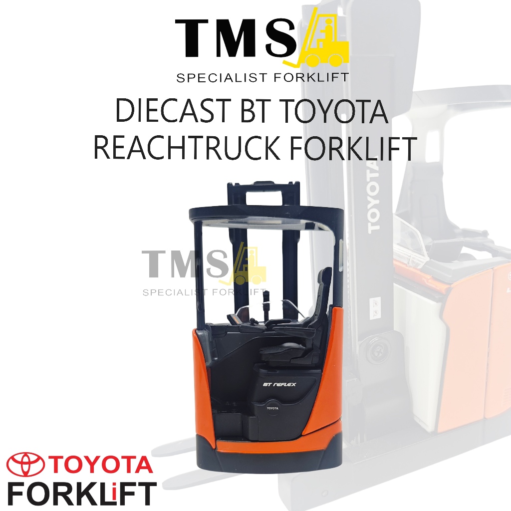 Diecast Toys BT Reflex Toyota Reach Truck Forklift Skala 1:24 Miniature / Aksesoris Koleksi - Gambar 2
