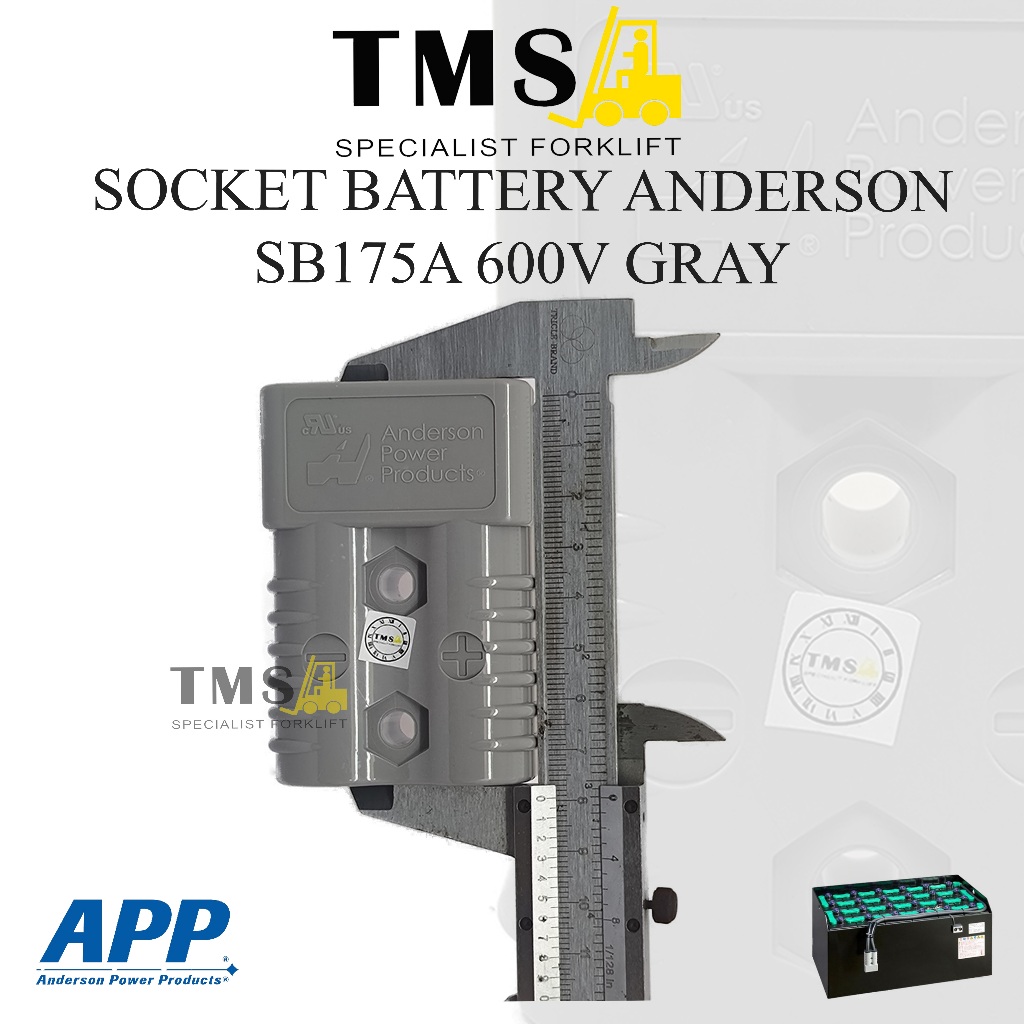 Socket Battery Anderson REMA SB175A for Forklift GREY - Gambar 3