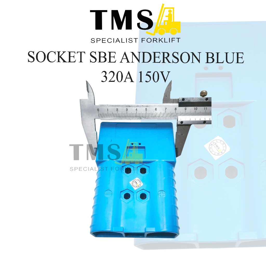 Plug Colokan Battery Forklift Anderson Biru SBE320A 150V 320Amp Socket SBE 320 Blue - Gambar 4