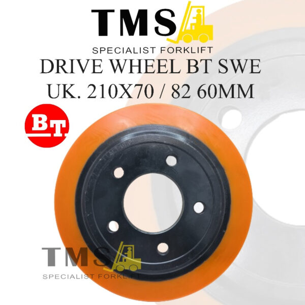 Roda Drive Wheel BT SWE 120 LPE200 Stacker Truck 210x70 / 82 60mm 121023-001