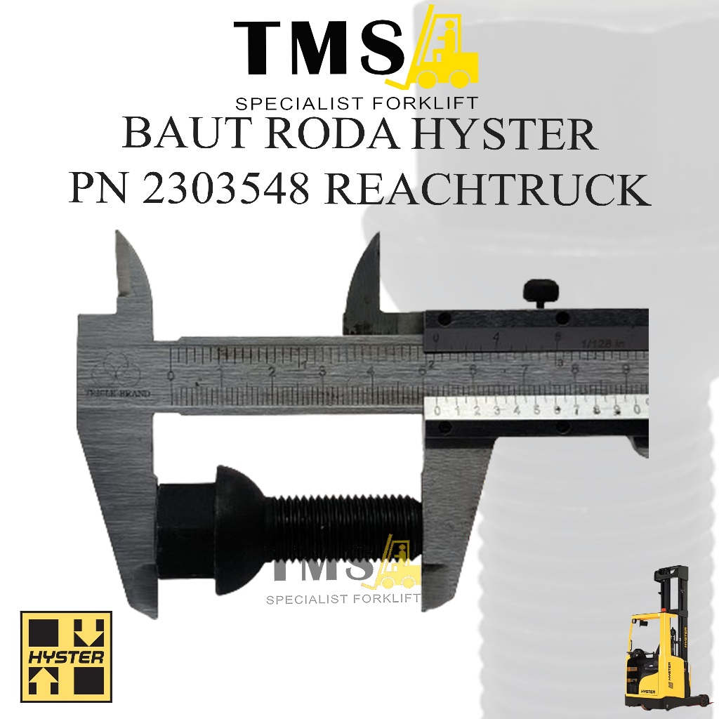 Baut Roda 2303548 WHEEL BOLT Hyster Forklift Parts Stud Forklift M14 - Gambar 2