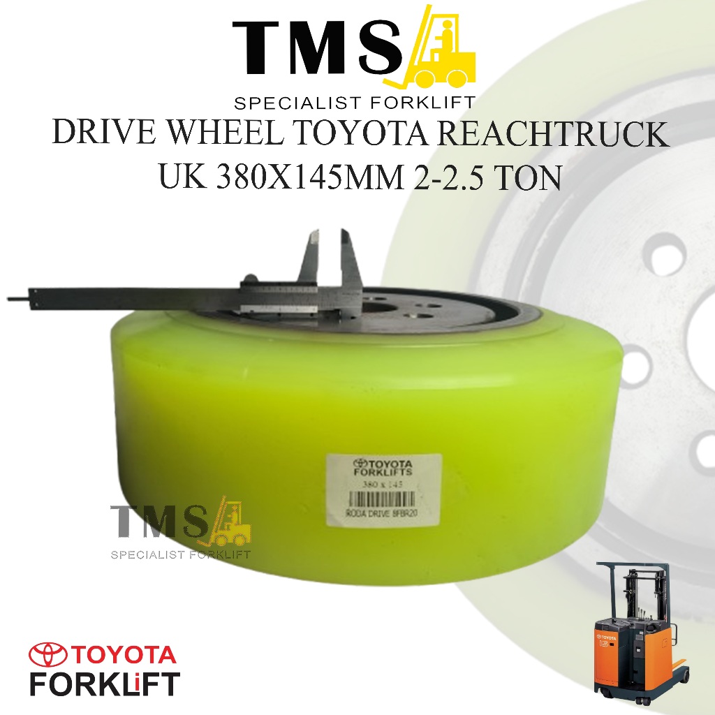 Roda Drive Wheel toyota Forklift Reachtrcuk Electric 2 - 2.5Ton 380x145 Roda 7FBR20 7FBR25 7FBR30 - Gambar 4