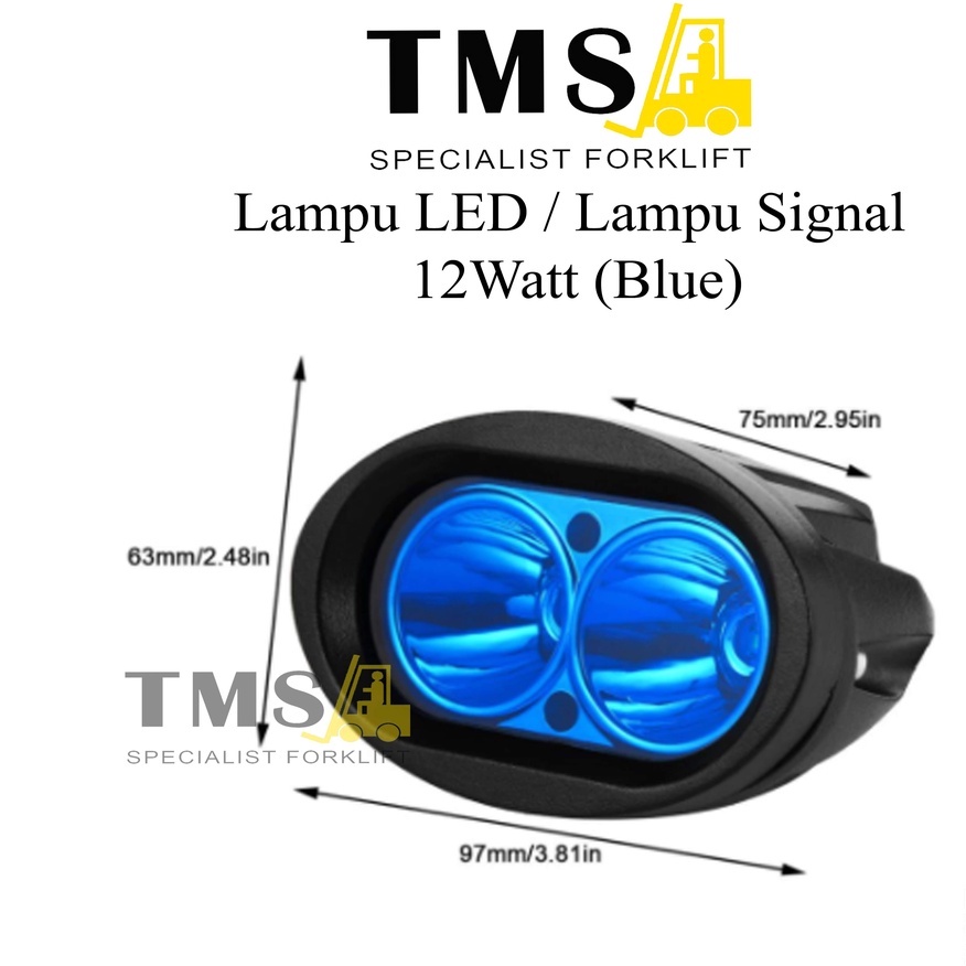 Lampu LED White 12 Watt / LED Warning Lamp Forklift Work Spot Safety - Gambar 3