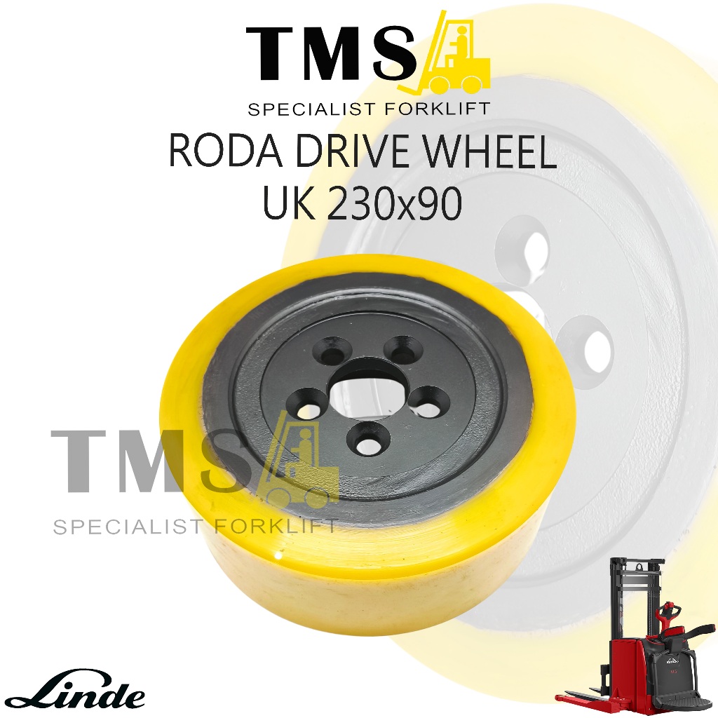 Roda Ukuran 230x90 Linde L14 Drive Wheel Roda Forklift Electric Pallet Stacker Forklift - Gambar 3