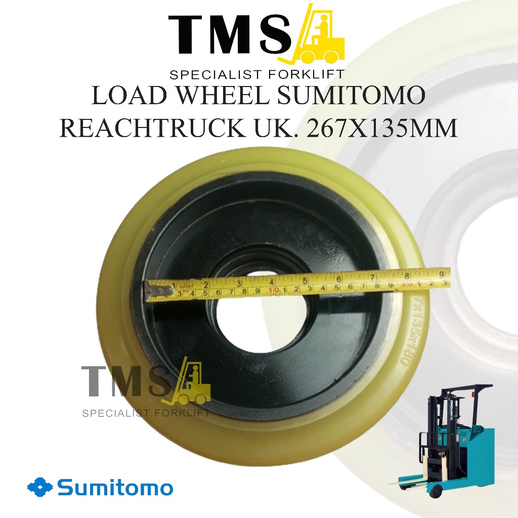 Roda Depan Reach Truck Load Wheel Sumitomo 7FBFR 2-3Ton 267x135 Quapro - Gambar 5