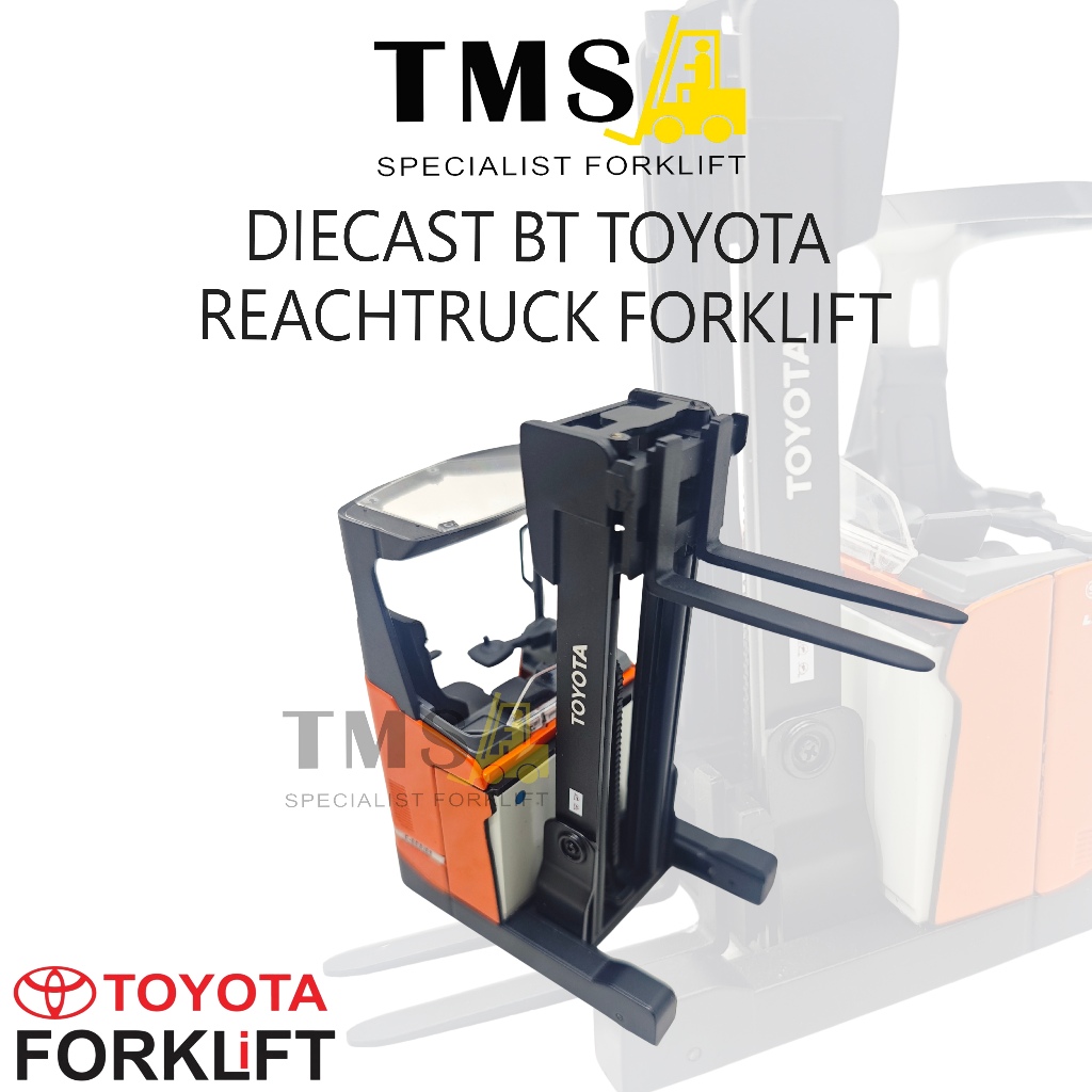 Diecast Toys BT Reflex Toyota Reach Truck Forklift Skala 1:24 Miniature / Aksesoris Koleksi - Gambar 3