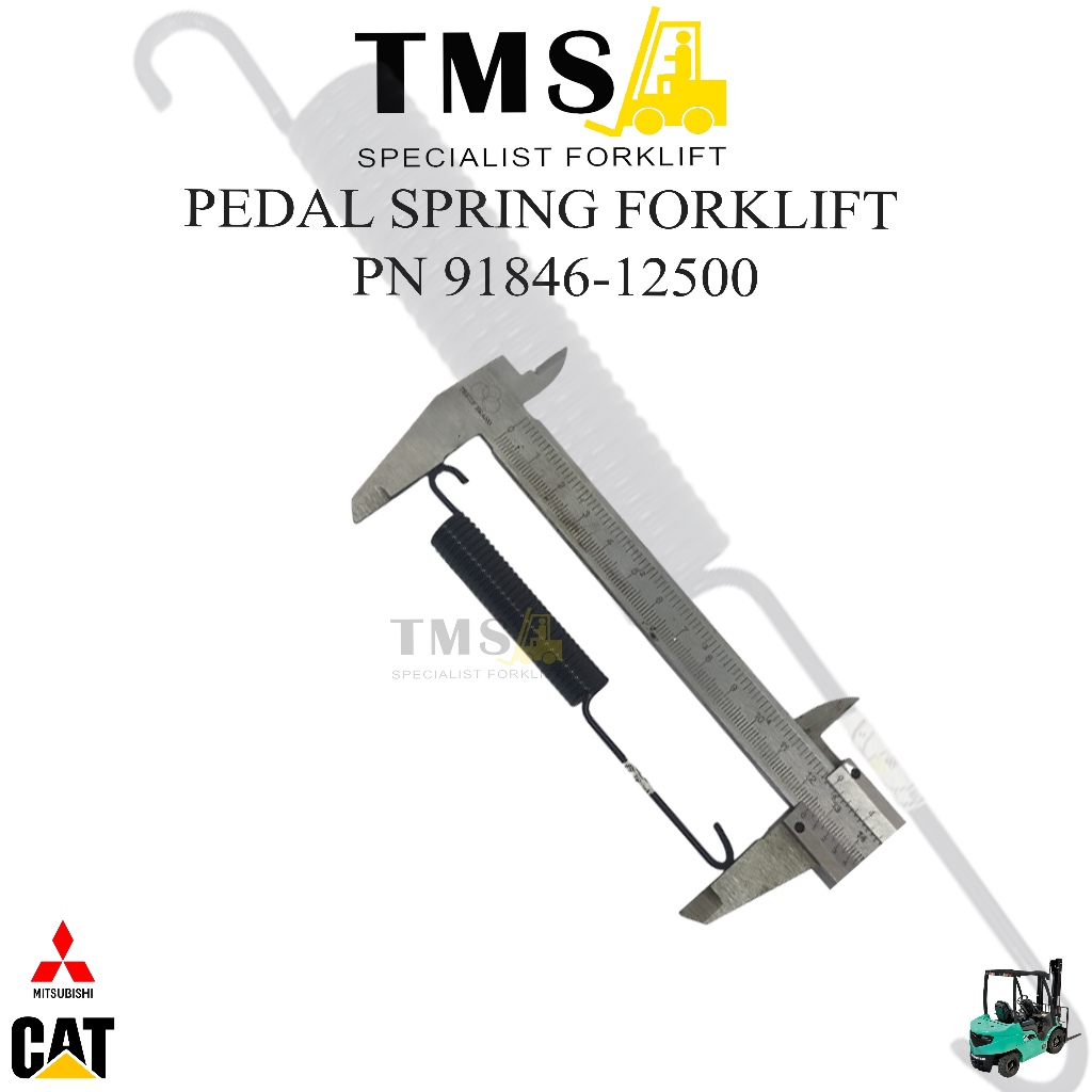 Spring Mitsubishi 91846-12500 Pedal Spring Forklift CAT FD20 - Gambar 6