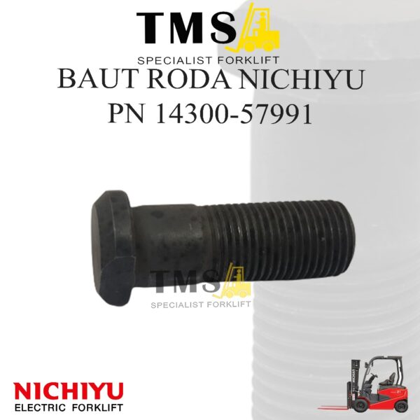 Forklift Part Hub Bolt Nichiyu FBT15-20 -75 14300-57991 Baut Roda Forklift