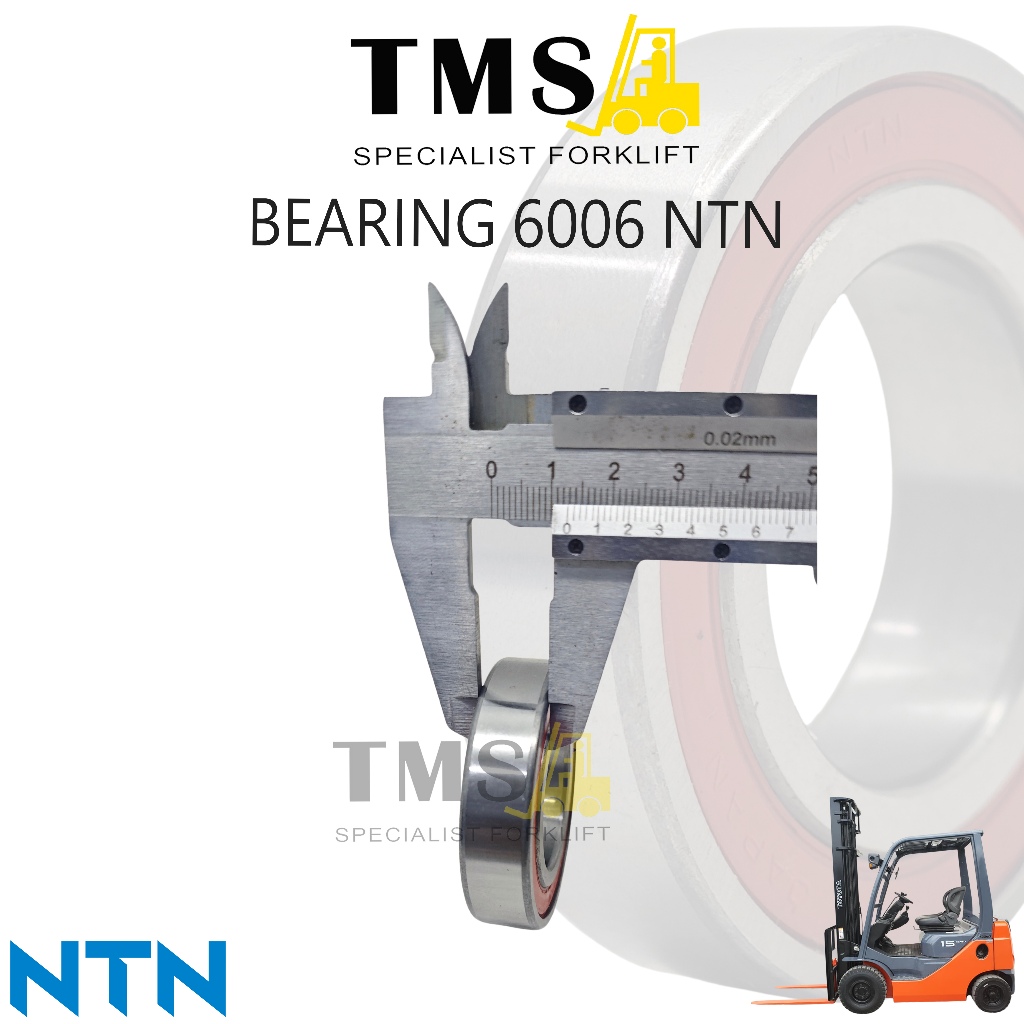 6006LU NTN Bearing Ukuran 30x55x13 mm Seal Karet Bantalan Forklift - Gambar 6