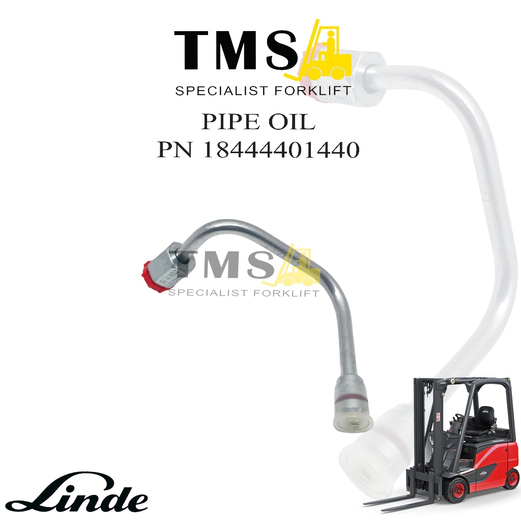 Left Inclined Cylinder Short Tubing 1844401440 for Linde 115-03 Hose Hydraulic Pipa Forklift - Gambar 3