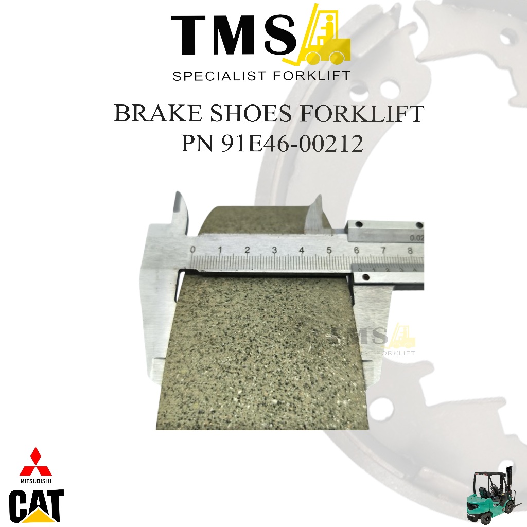 91E46-00212 Kampas Rem Mitsubishi Forklift Brake Shoe RH Brake Diesel Forklift CounterBalance - Gambar 4