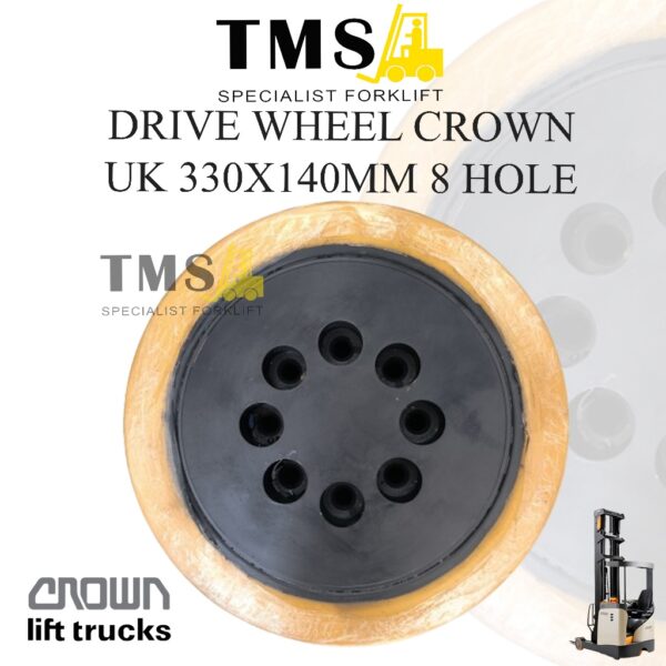 Roda Drive Crown RR 5700 Reachtruck 330x140 8 Hole Drive Wheel Forklift Crown Parts