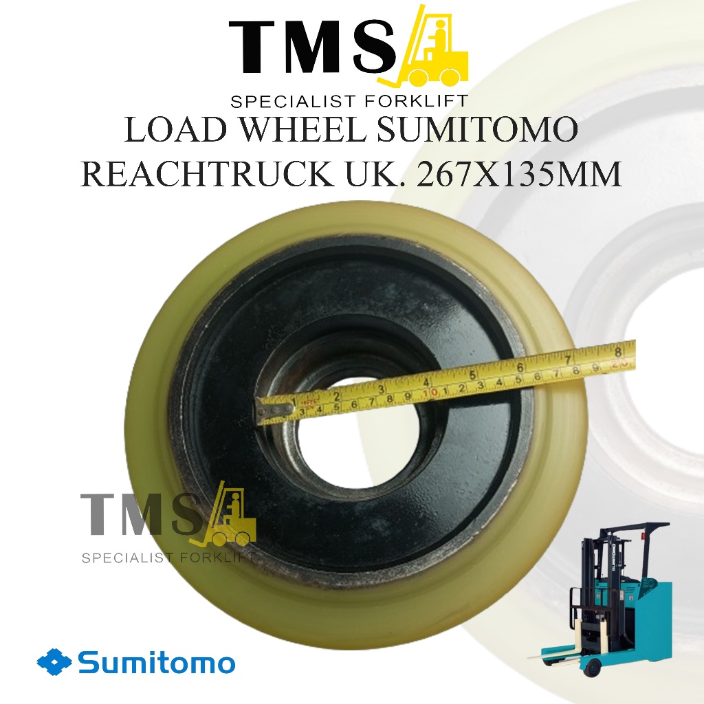 Roda Depan Reach Truck Load Wheel Sumitomo 7FBFR 2-3Ton 267x135 Quapro - Gambar 3